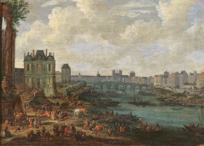 De Seine en La Porte de la Conférence, ca. 1689 door Pieter, I Casteels